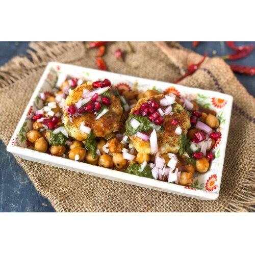 Aloo Tikki With Chana