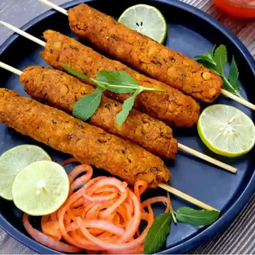 Veg. Sikh Kebab with Salad